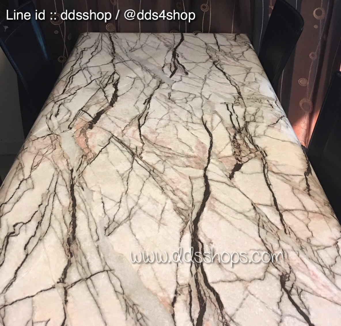 วอลล์เปเปอร์แบบมีกาวในตัว "Mable หินอ่อน" หน้ากว้าง 1.22m x1m (สั่งมากกว่า 1m ตัดยาวต่อเนื่อง)