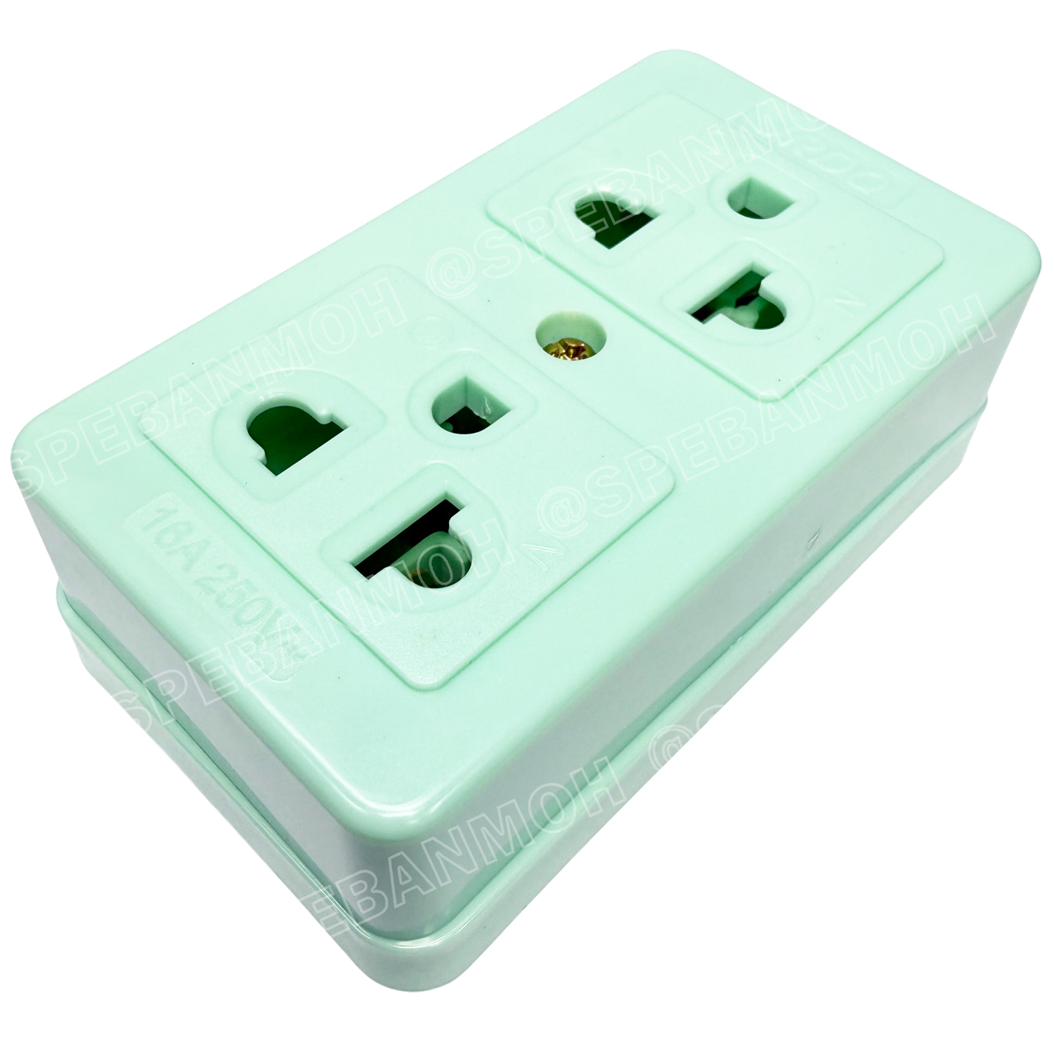 [ 1 ชิ้น / คละสี ] JRDQ-964 เต้ารับ 16A 250VAC เต้ารับ 2ช่อง มีกราวด์ ปลั๊กตัวเมีย ปลั๊กลอย ปลั๊กกราวด์ลอย มีขั้วดิน receptacle with earthing contact ขั้วทองเหลือง 3 ขา ยูนิเวอร์แซ็ล 16แอมป์ เต้ารับเอซี สำหรับทำปลั๊กพ่วง