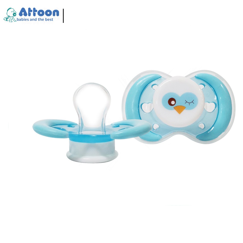 จุกหลอก ATTOON CENTER จุกหลอก จุกดุดเล่น แอทตูน จุกดูดเล่น จุกนมหลอกซิลิโคน จุกดูเล่นหัวแบน