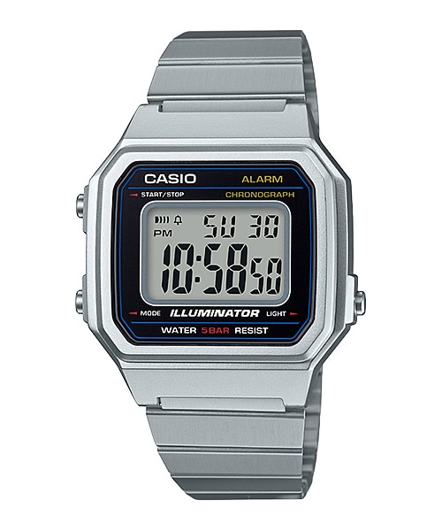 CASIO Standard รุ่น B650WD-1ADF สีเงิน สายเหล็ก สินค้าของเเท้ รับประกันศูนย์ CMG