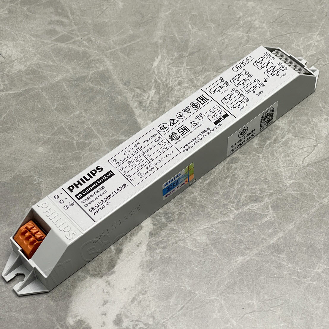 บัลลาสต์ อิเล็คโทรนิค ใช้กับหลอดฟลูออเรสเซนต์ (TL-D series) Electronic Ballast (PHILIPS) EB-C series