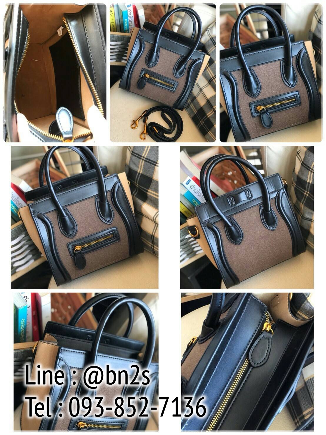 กระเป๋าถือ สไตล์ซีลีน 10 นิ้ว มีสายยาวสะพาย