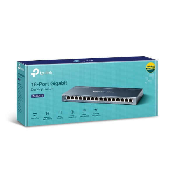 TP-LINK TL-SG116 16-Port 10/100/1000Mbps Gigabit Desktop Switch รับประกันศูนย์ไทย