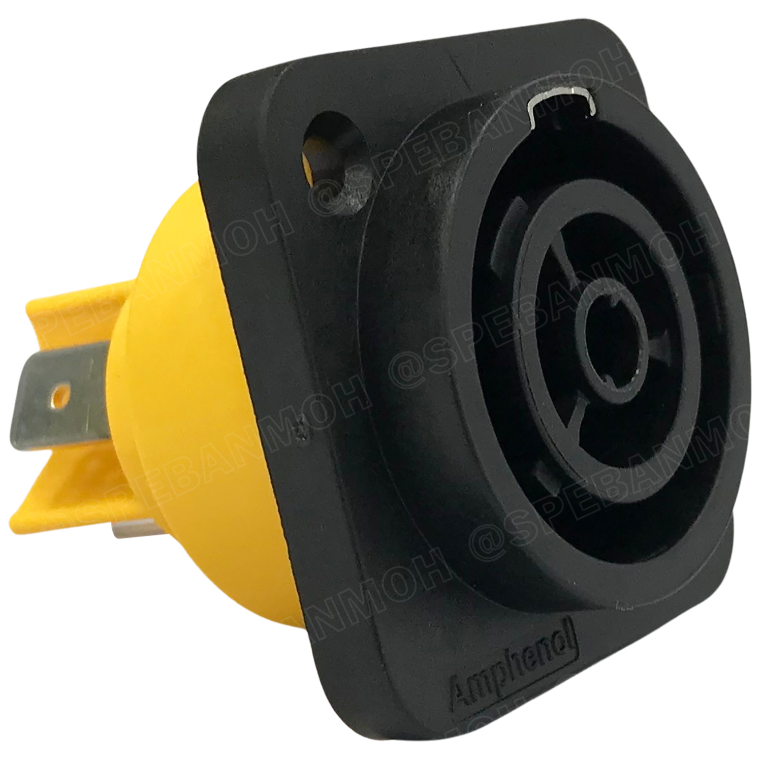 HPT-3-FD ปลั๊ก Powercon Audio ตัวเมียติดหน้าตู้ Panel Mount Female IP65 20A 250V พาวเวอร์คอน 3P กันน้ำ Amphenol Audio Power Connector HPT Amphenol AC Power Connectors คอนเน็คเตอร์กันน้ำ ปลั๊กไฟ 3ขา พาวเวอร์คอนเนคเตอร์ Power-Con 2P+E Audio amplifier power