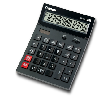 เครื่องคิดเลข Canon รุ่น AS-2600 จอภาพแสดงผล LCD 16 หลัก รับประกันศูนย์ 3 ปี