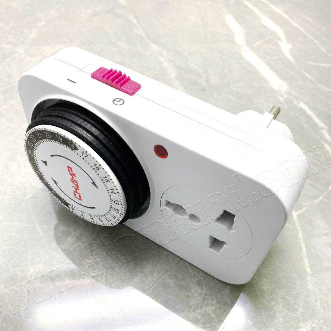 นาฬิกาตั้งเวลา แบบปลั๊กอิน ตั้งเวลาได้ 24 ชั่วโมง PLUG-IN TIMER (CHAMP)