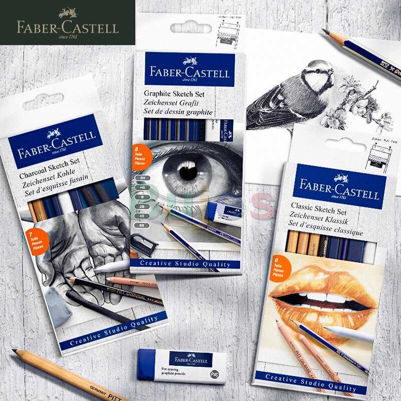 ชุดดินสอสเก็ตภาพ ชุดดินสอ Sketch Graphite Sketch set และ Classic Sketch set Feber-castell