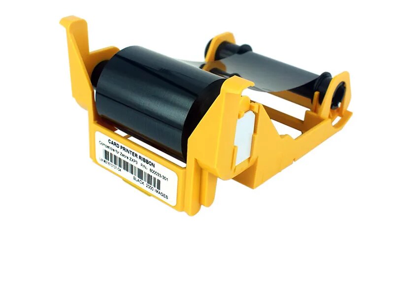 Zebra 800033-301 Ribbon, Mono -Black, 57mmx192m(2.24inx629ft), 2000 Images, ZXP3