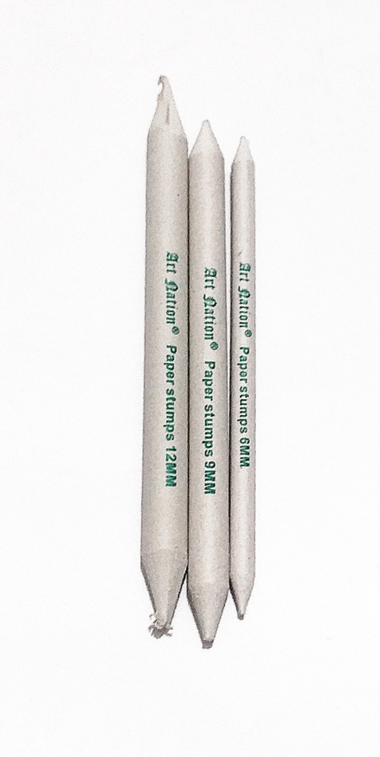 ชุดแท่งเกลี่ยสี เบลนเดอร์ Blenders แท่งกระดาษเกลี่ยสี Paper Stumps รุ่น BLD6912 3 แท่ง ART NATION