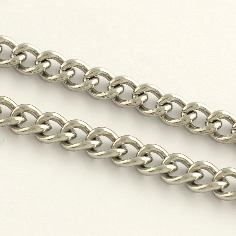 โซ่สแตนเลส 304 Twisted Chain ขนาด 6x4.5x1.2 มม. ยาว 4 เมตร