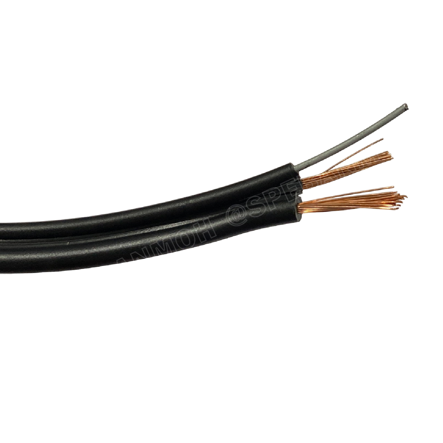 [ 200 เมตร ] HBDW-1-5 สายดรอปวาย 2Cx1.5sq.mm Drop Wire Cable ทองแดงเท้ 1.5mm2 HYBRID สายลำโพง Speaker Cable สายเดินเสียงตามสาย Copper Wire สายลำโพง มีสลิง สายไฟคู่ ดำแดง Twin cable with drop wire ทองแดงเต็ม ยี่ห้อ ไฮบริด 1.5มิล