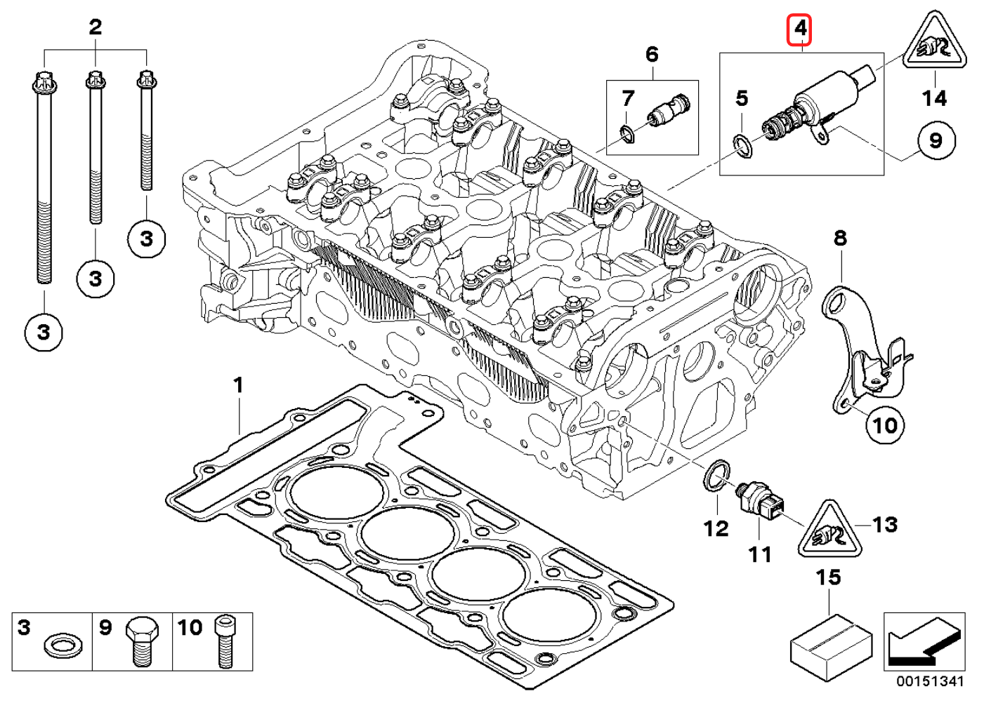 วาวล์แม่เหล็กไฟฟ้าหรือโซรินอยล์วาวล์โน๊ต MINI COOPER R55, R56, R57, R58, R59 (11368610388) /Oem