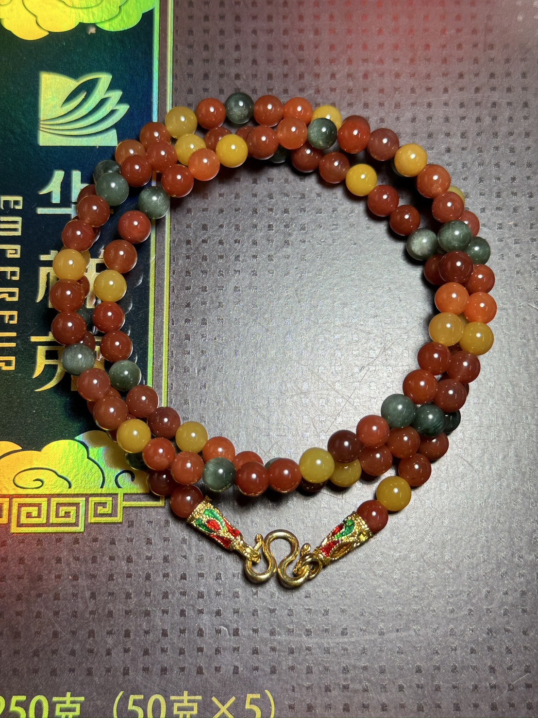 สร้อยคอไหม 5 สี 6 มิล (High Quality) 24 นิ้ว
