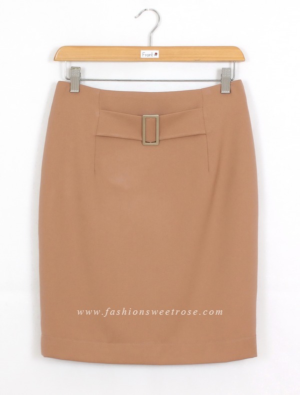 SK-401 กระโปรงแฟชั่น&ทำงาน ทรงดินสอ ผ้าโพลีเอสเตอร์สี Portrait Tone (Earth Tones)