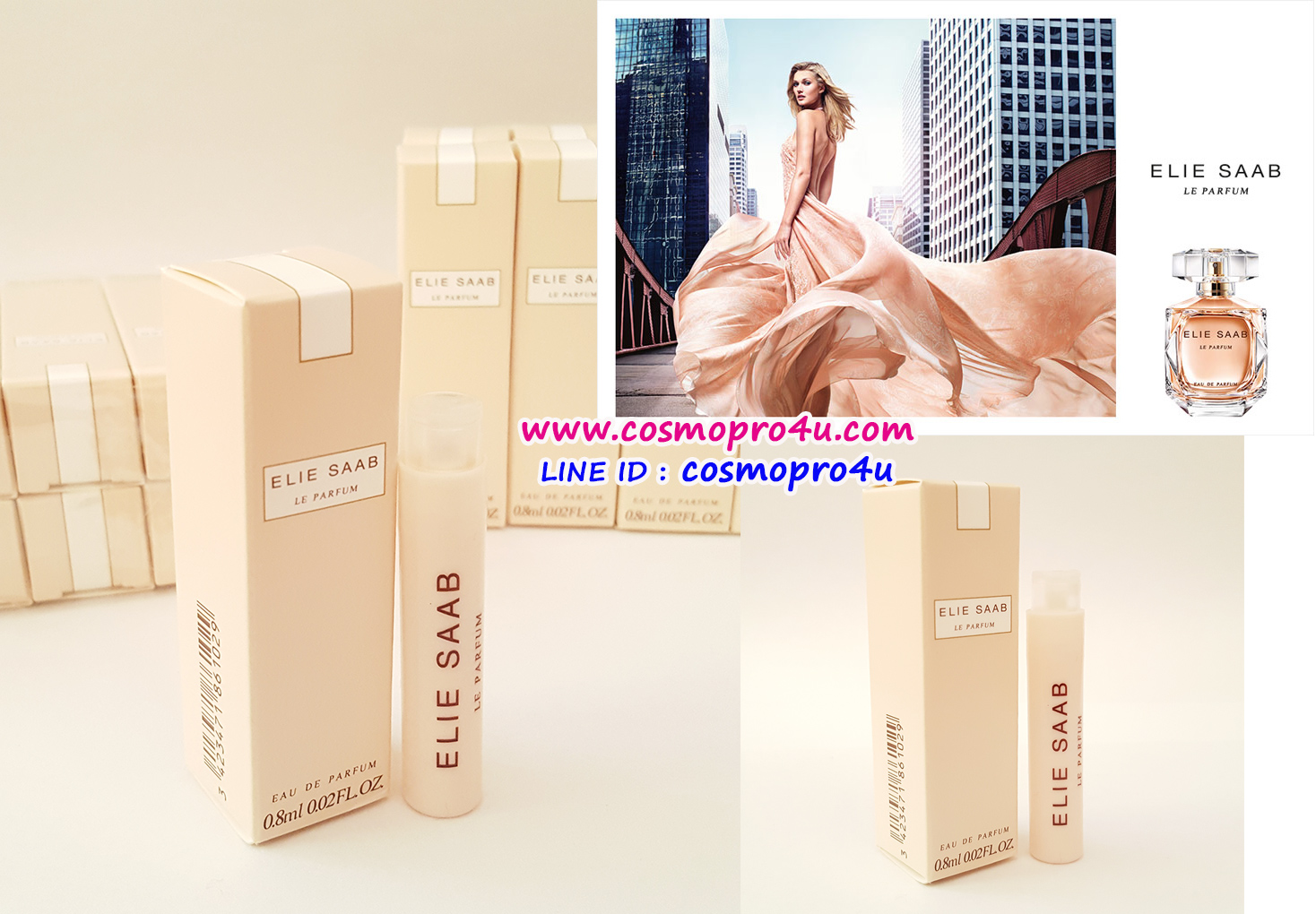 น้ำหอมvial ELIE SAAB LE PARFUM EDP 0.8ml น้ำหอมเอลีซาบ เลอปาร์ฟัง กลิ่นหอมแนวดอกไม้-แสงแดด-ไม้หอม floral-solar-woody สดชื่น มีเสน่ห์ สง่างาม หรูหรา