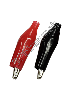 [ 10คู่ ] ปากคีบ ดำ-แดง (Alligator Clip) AL-001-M