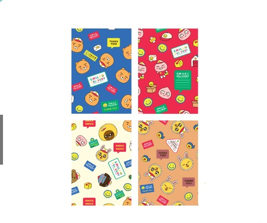 สมุดโน๊ต มีเส้น ขนาด B7 88 x 125 mm. ลายลิขสิทธิ์แท้ Kakao Friends #KK1276