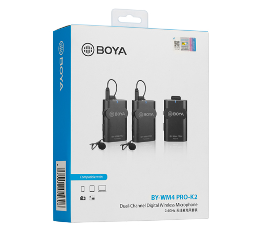BOYA BY-WM4 PRO-K2 Dual-Channel Digital Wireless Microphone รับประกันสินค้า 2 ปี
