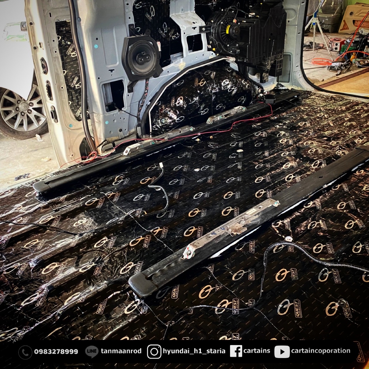 HYUNDAI H-1 STAREX [สคัฟเพลท + ผ้าม่าน + แดมป์ + หุ้มหลังคา]