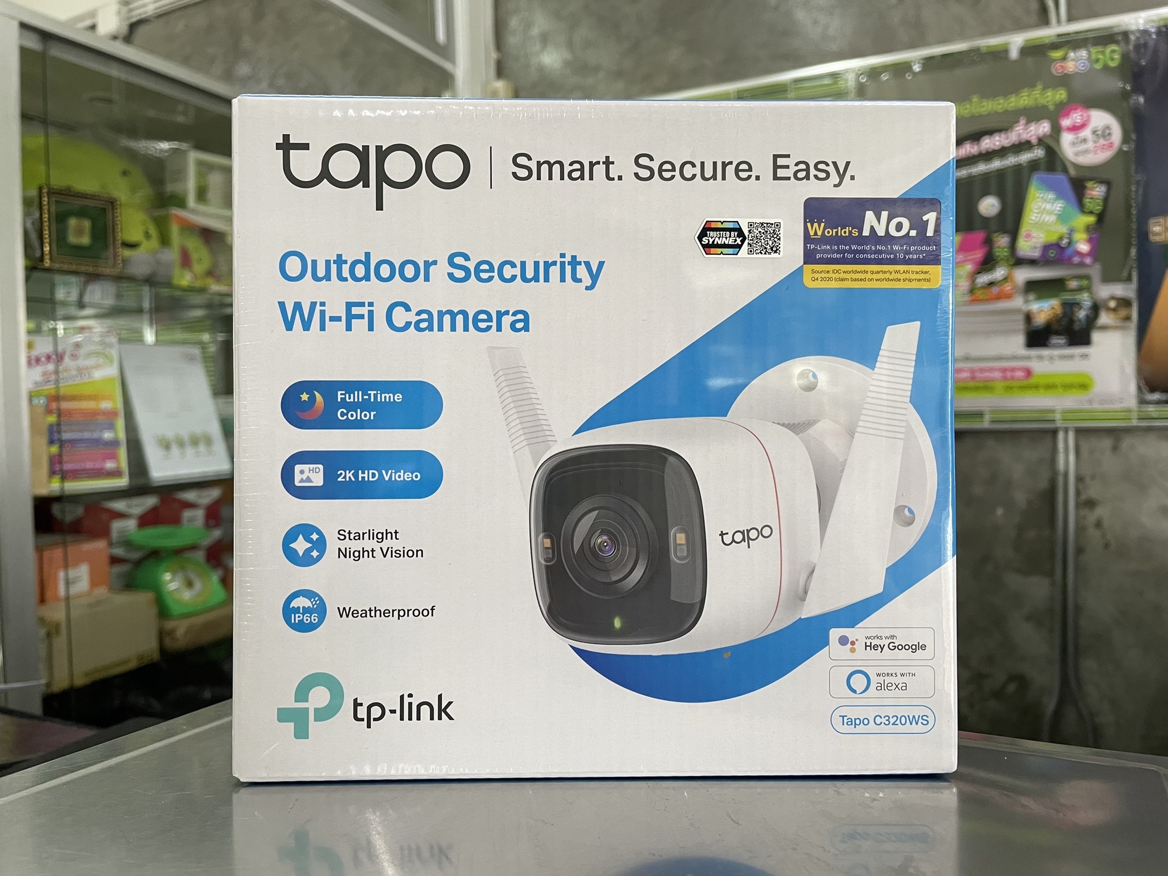 TP-LINK Tapo C320WS Outdoor Security Wi-Fi Camera 2K QHD บันทึกทุกภาพด้วยความคมชัดระดับ 4MP crystal-clear รับประกันศูนย์ไทย 1 ปี