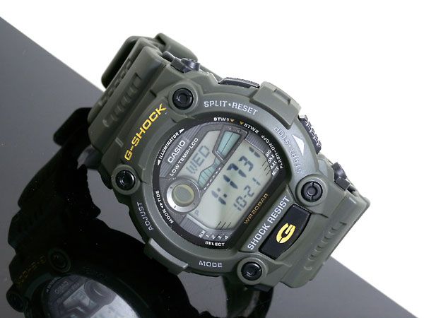 CASIO G-SHOCK รุ่น G-7900-3DR สีเขียว สายด้าน สินค้าของเเท้ รับประกันศูนย์ CMG