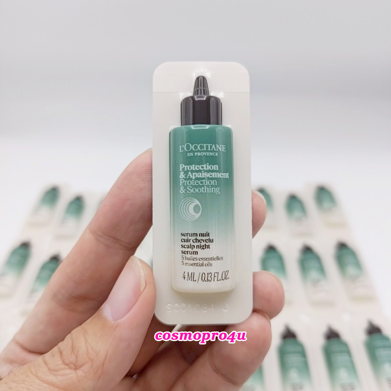 เซรั่มบำรุงผม Loccitane Protection & Apaisement Scalp night serum แบบซอง 4ml หมดอายุ 2/27