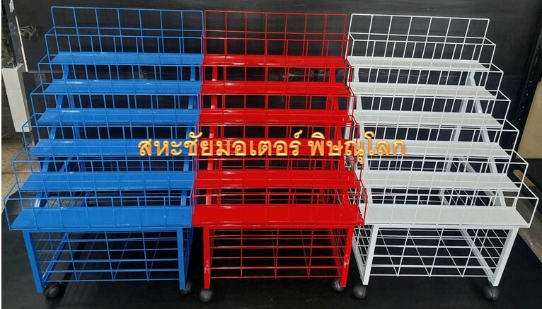 ชั้นวางขวด แบบ 6 ชั้น ขนาด 57x60x100cm. พร้อมล้อเลื่อน