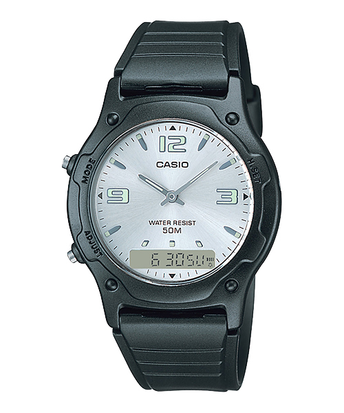 CASIO Standard รุ่น AW-49HE-7AVDF สีดำ จอเงิน สินค้าของเเท้ รับประกัน 1 ปี