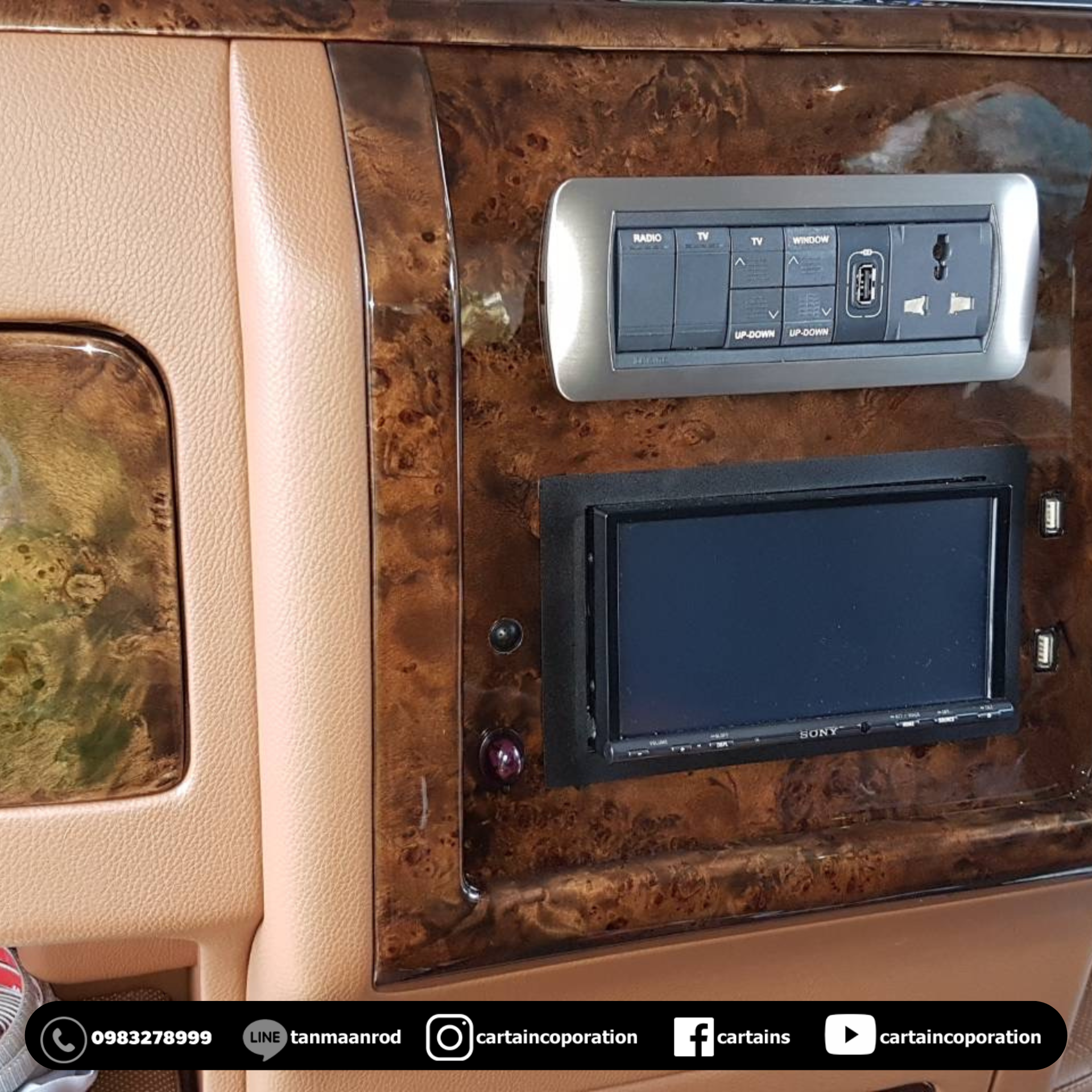 แต่ง Benz Vito เบาะVIP ระบบไฟฟ้า คอลโซลสูงกั้นกระจก พร้อมตกแต่งด้วยลายไม้แท้