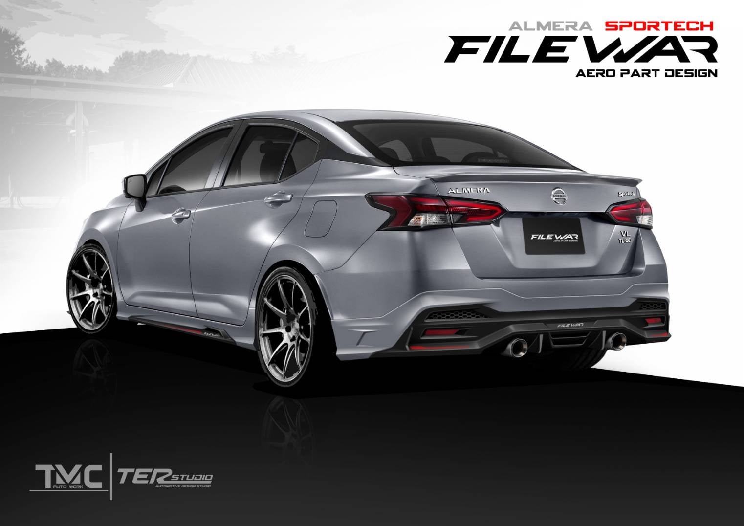 ชุดแต่งสเกิร์ตรอบคัน FILE WAR : ALMERA SPORT TECH 2021