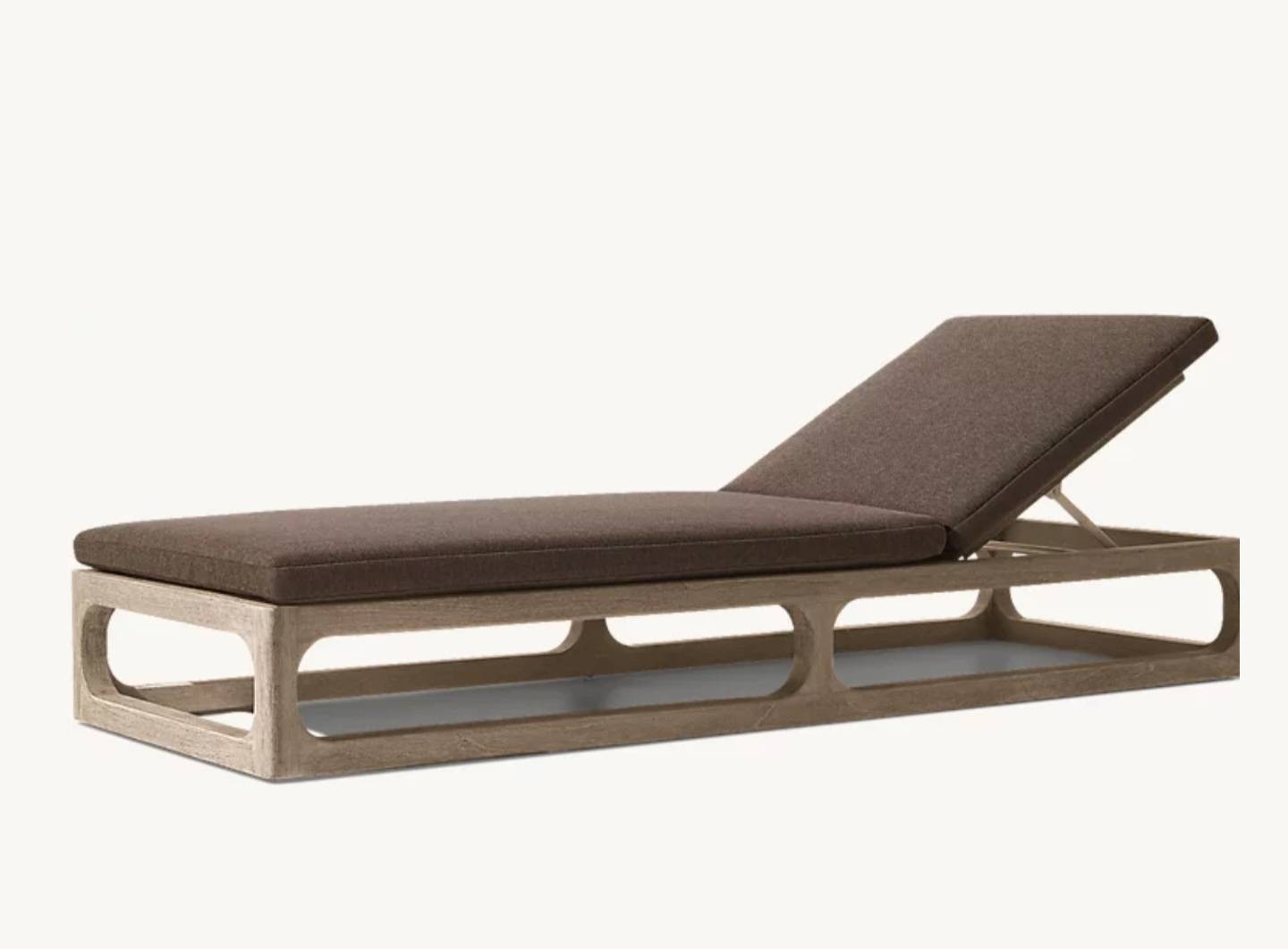 เตียงอาบแดดไม้สัก รุ่น Sunbed Daybed White Gray08
