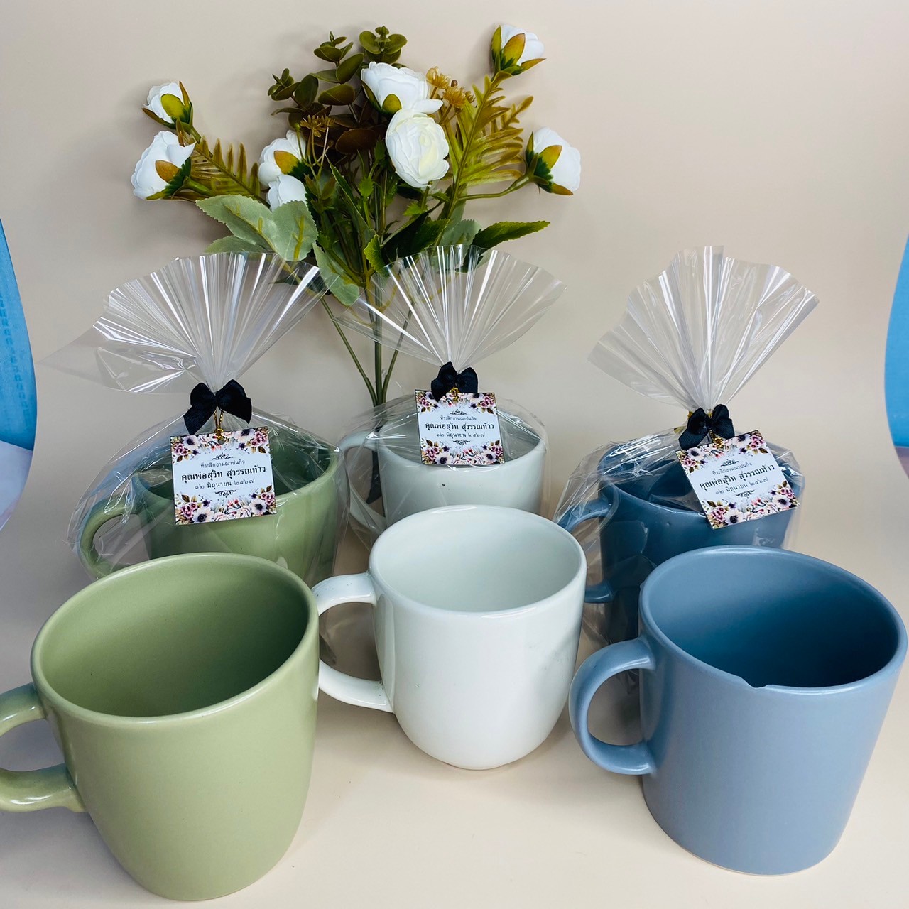 แก้วเซรามิกอีเกียสีพาสเทล แพ็คถุงแก้ว /คละสี/12p