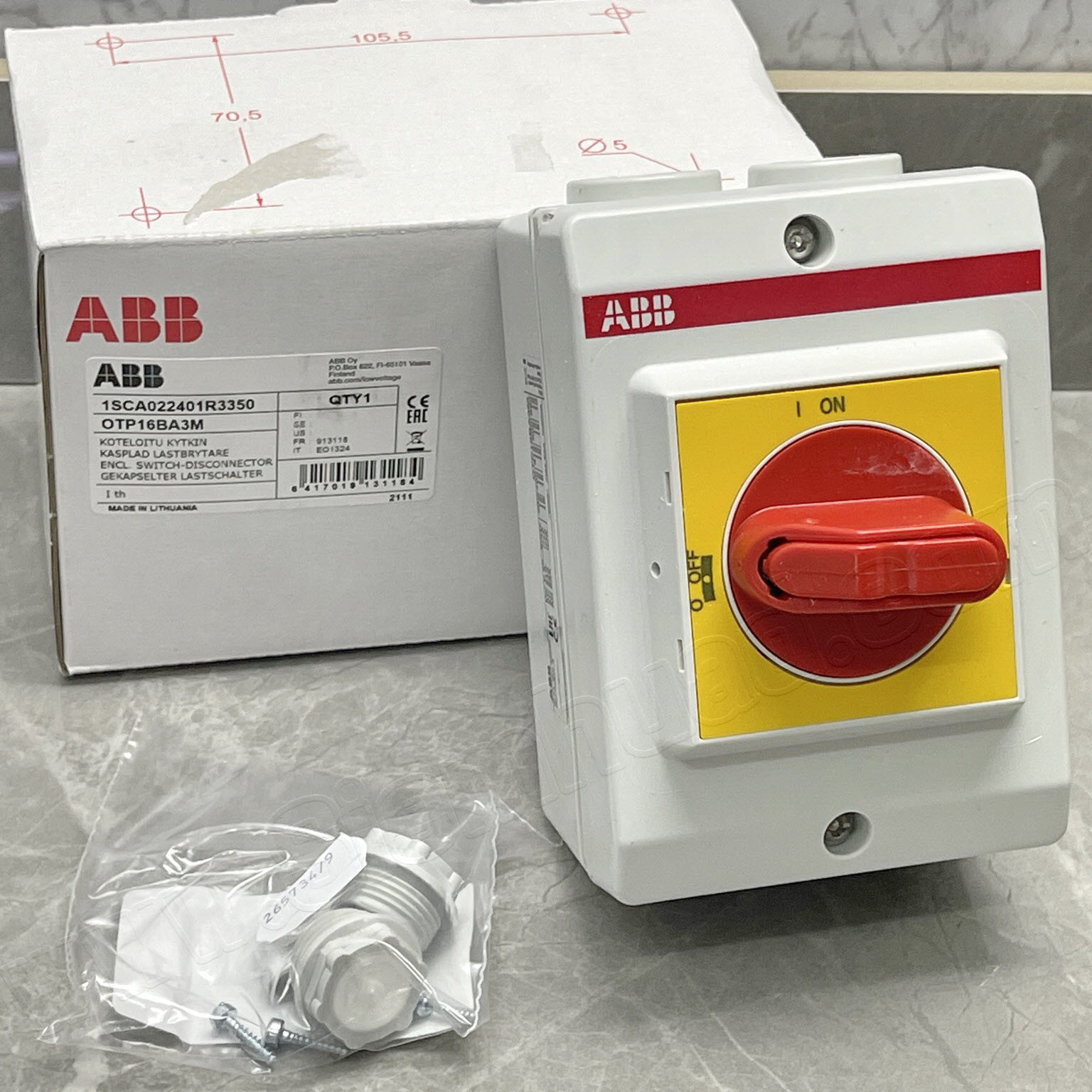 กล่องเซฟตี้สวิทช์ ( Plastic Enclosed Safety Switch Disconnectors) (ABB) OTP series