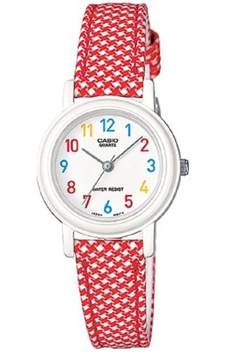 Casio รุ่น LQ-139LB-4BDF สีแดง ลายสก็อต สายผ้า เรือนเล็ก สินค้าของเเท้
