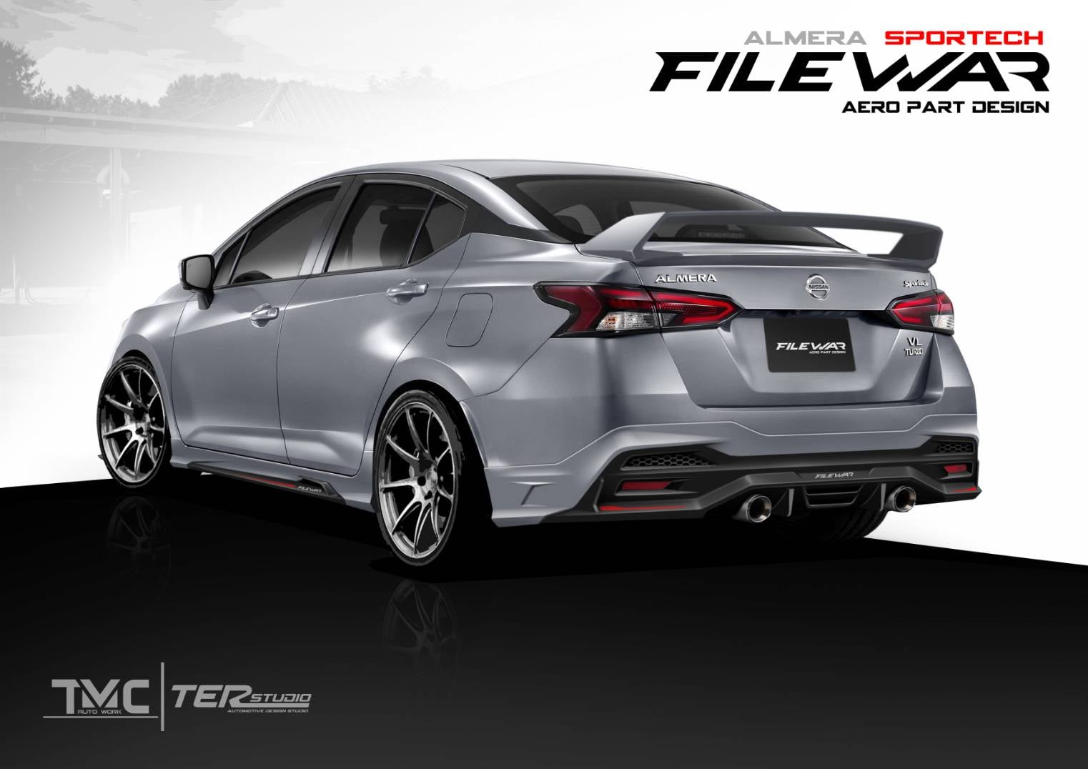 ชุดแต่งสเกิร์ตรอบคัน FILE WAR : ALMERA SPORT TECH 2021