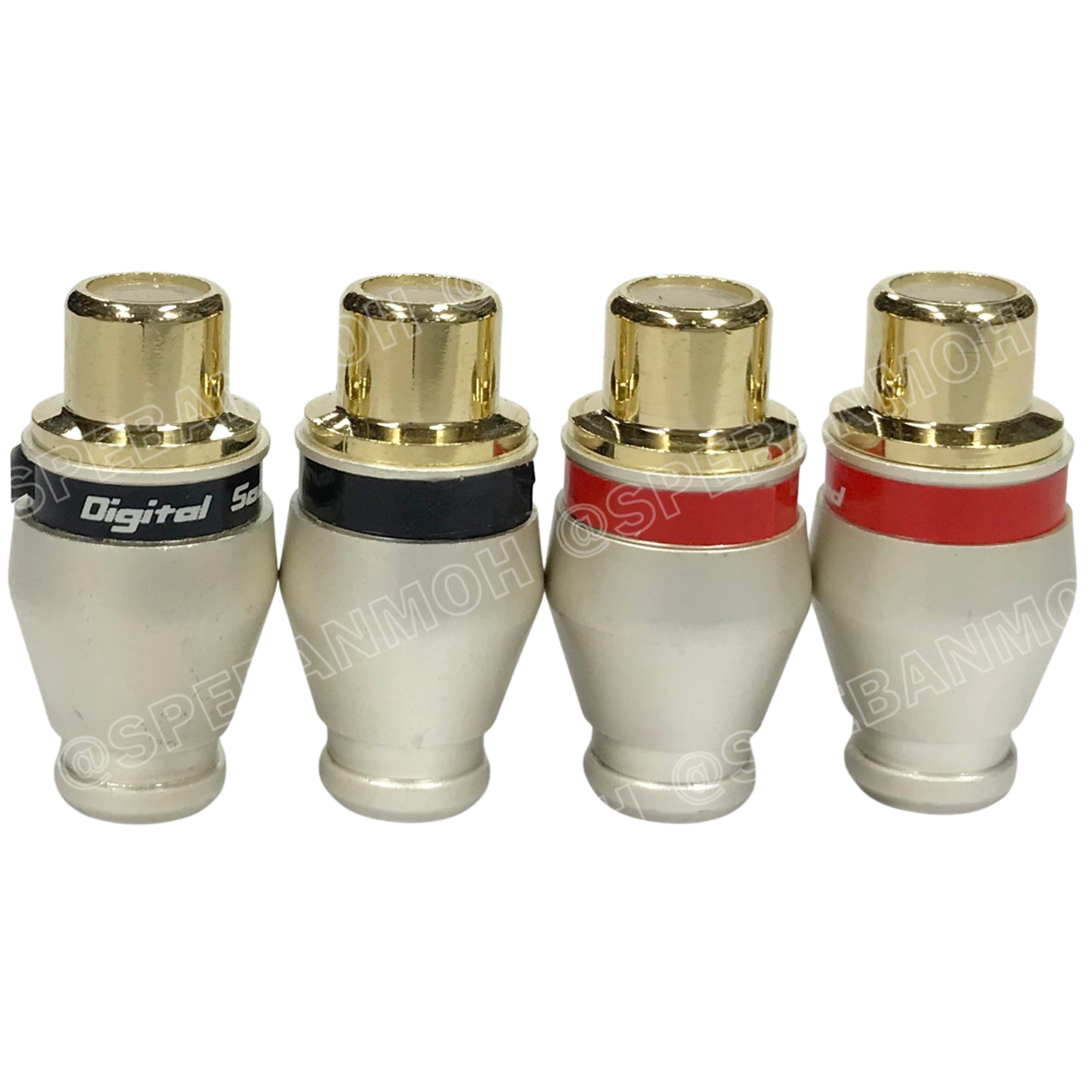 [ 4 ชิ้น ] RCA-215F 6mm เมีย Female RCA ปลั๊ก RCA ผู้ RCA Plug ตัวผู้ RCA Connector Male หัว RCA ตัวผู้ หัว RCA ตัวเมีย หัว RCA ทองแดงแท้ ปลั๊กRCA ปลั๊กต่อสายสัญญาณ หัวต่อสายRCA หัวแจ็ค RCA ตัวผู้ รุ่นตัวงอทองอย่างดี แจ็คอาร์ซีเอตัวผู้ ปลั๊กRCA สำหรับเข้า