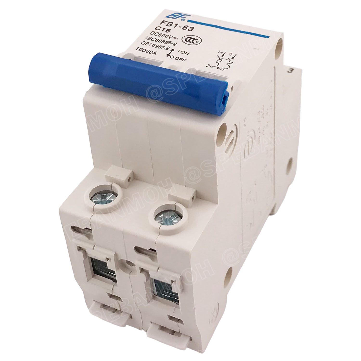 [ 1ชิ้น ] FB1-63-2P 16A BF เบรกเกอร์ ดีซี 2P 16แอมป์ 2Pole DC Breaker 600 VDC DC Circuit Breaker 2P สำหรับงาน solar cell เบรกเกอร์ไฟฟ้าโซลาร์เซลล์ DC ป้องกันกระแสเกิน ใช้ได้กับไฟฟ้ากระแสตรง DC เบรกเกอร์ 2โพล Solar Breaker เซอร์กิตเบรกเกอร์ MCB Breaker