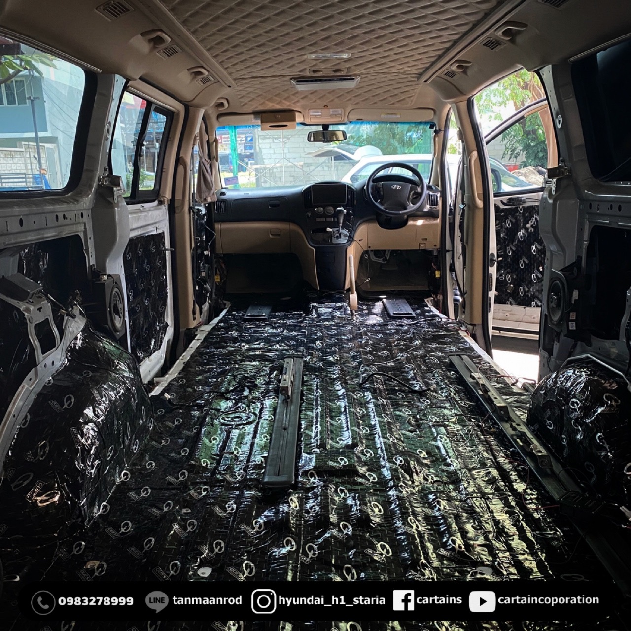 HYUNDAI H-1 STAREX [สคัฟเพลท + ผ้าม่าน + แดมป์ + หุ้มหลังคา]