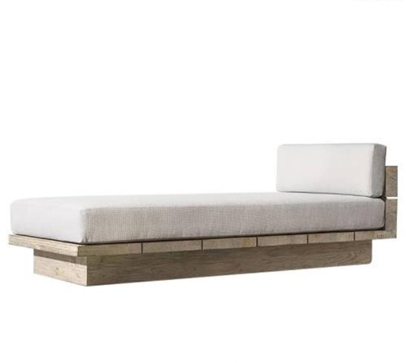 เตียงอาบแดดไม้สัก Sunbed Daybed White Gray02