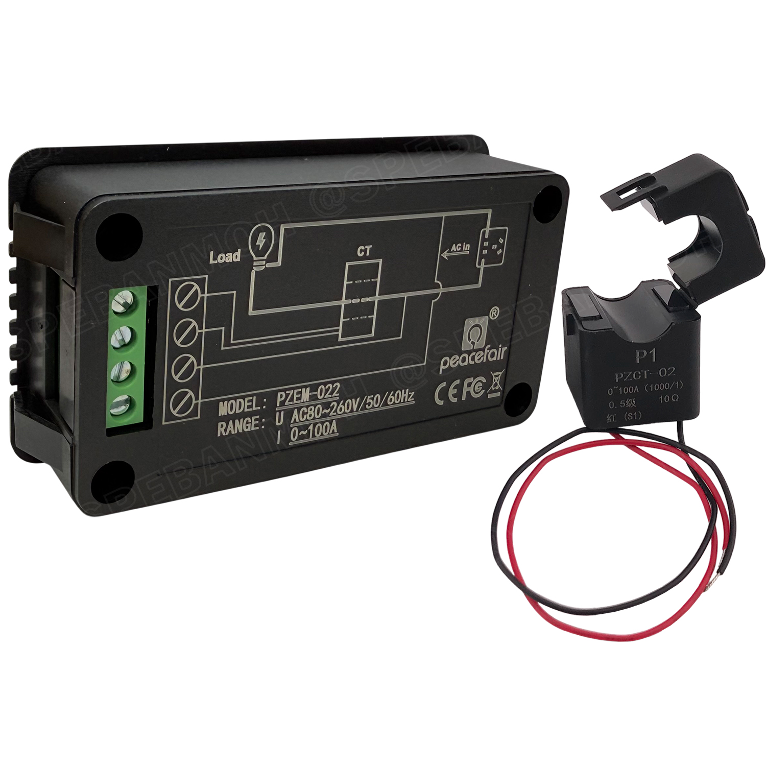 [ 1 ชิ้น ] PZEM-022 AC Power Meter มิเตอร์ดิจิตอล 0-100A 80-260V โวลท์ แอมป์ วัตต์ พลังงานไฟฟ้า ความถี่ พาวเวอร์แฟ็คเตอร์ Digital Multi-Function Meter มัลติมิเตอร์ วัดกระแส วัดแรงดัน AC Meter พาแนลมิเตอร์ Panel Meter มิเตอร์ติดหน้าตู้ LCD Digital