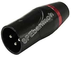 XLR-902B3P-RED ปลั๊กแคนนอนผู้ ต่อสาย (Male XLR Connector)