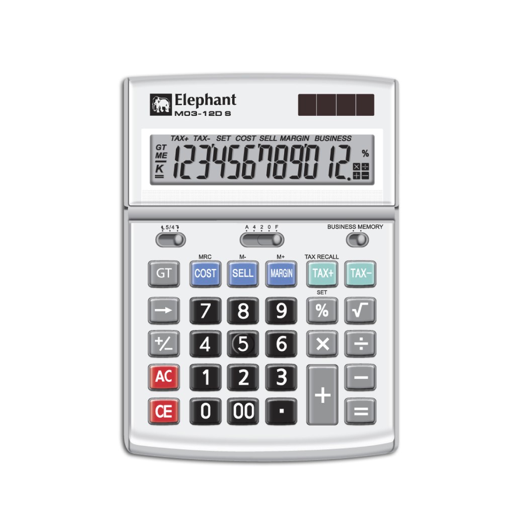 เครื่องคิดเลข M03-12D S ตราช้าง Elephant