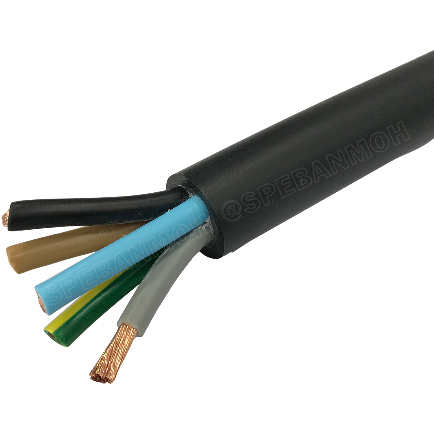 [ 1 เมตร ] VCT-G 4X10.0/10.0 สายคอนโทรลและสายอ่อน 5Gx10 mm2 Flexible annealed copper 4 คอร์ + กราวด์ x 10.0 sq.mm VCT 4C+GRD VCT 5คอร์ VCT 5C X 10.0 สายVCT สายไฟเมน สายไฟบ้าน สายปลั๊ก VCT AC Power Cable สายพาวเวอร์ สายดำ VCT Cable สายไฟ วีซีที กราวด์