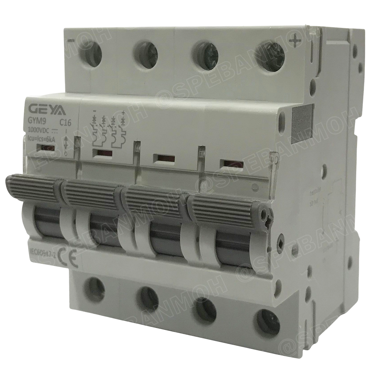 [ 1 ชิ้น ] GYM9 4P เบรกเกอร์ DC 4P ดีซี 4 โพล 4 Pole DC Breaker 1000 VDC DC Circuit Breaker 4P สำหรับงาน solar cell เบรกเกอร์ไฟฟ้าโซลาร์เซลล์ DC ป้องกันกระแสเกิน ใช้ได้กับไฟฟ้ากระแสตรง DC เบรกเกอร์ DC 1P DC Solar Breaker เซอร์กิตเบรกเกอร์ MCB Breaker DC G