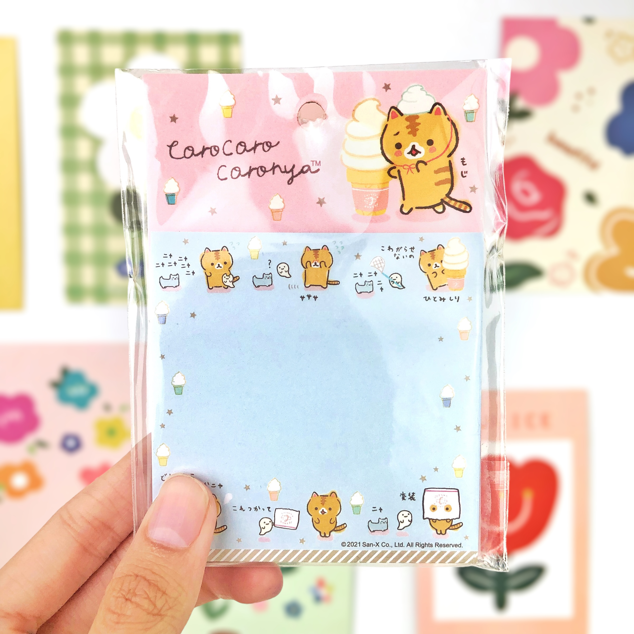 กระดาษโน๊ตกาวในตัว ลายการ์ตูนสุดน่ารัก 80 แกรม 60 แผ่น ขนาด 7.5 x 11 ซม.