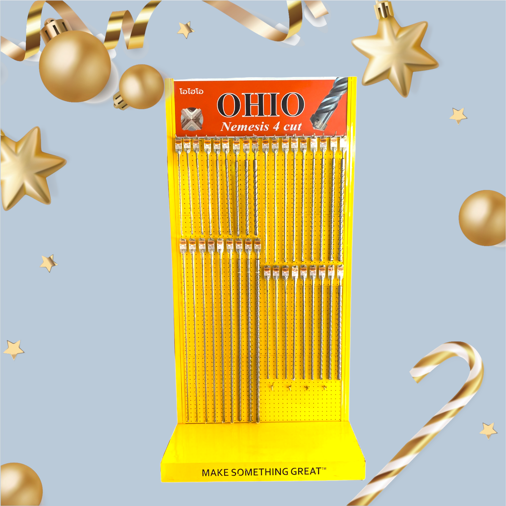 OHIO ดอกสว่านโรตารี่เจาะปูนยาวพิเศษ 450 มม. SDS-Plus NEMESIS 4cut (ดอกเจาะปลวก) สินค้ามีตัวเลือก
