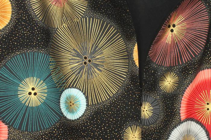 SK-211 กระโปรงแฟชั่น&ทำงาน ทรงย้วย ผ้าคอตตอนญี่ปุ่นพิมพ์ลายวงกลมกราฟฟิคแฟนซี