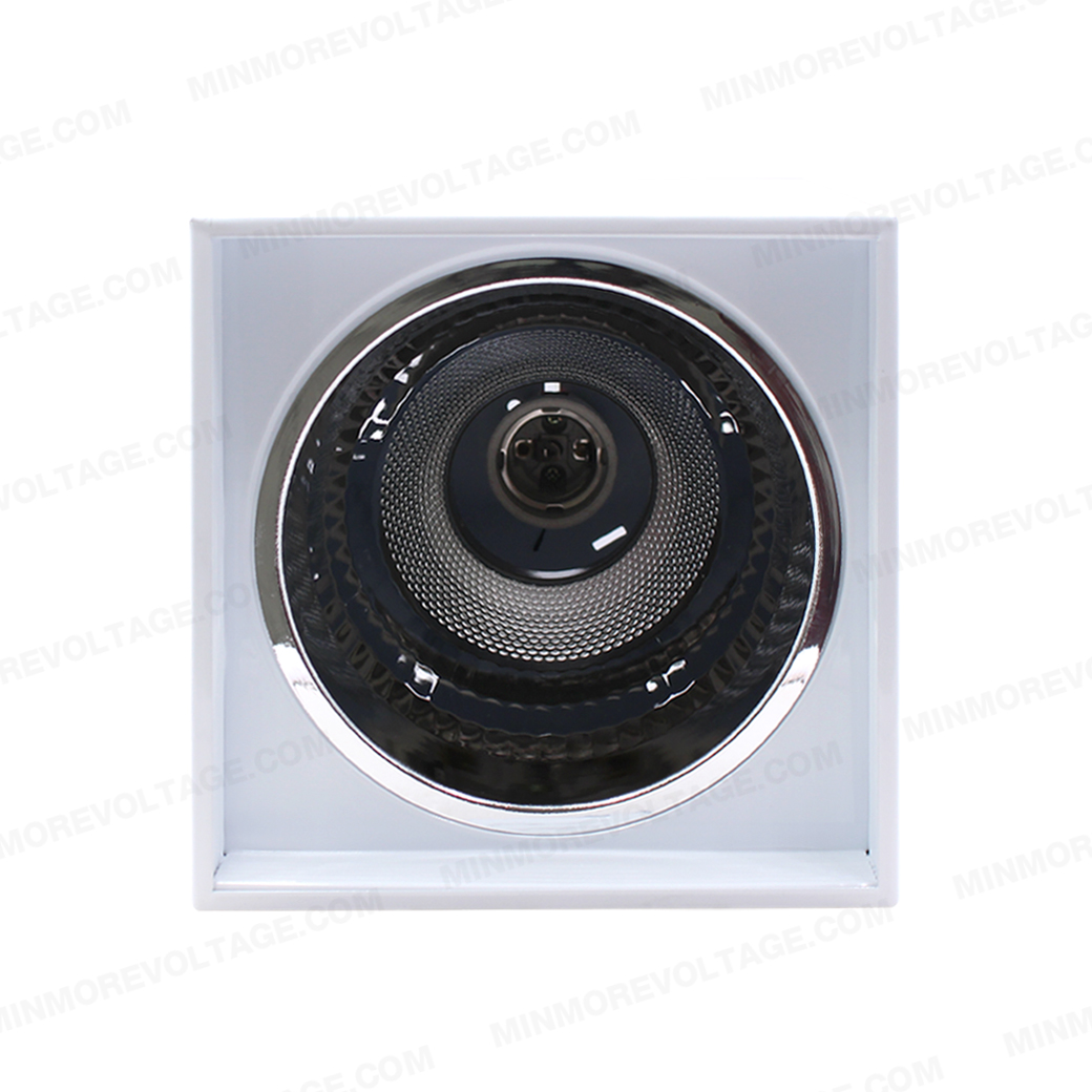 โคมไฟดาวน์ไลท์ติดลอยทรงสี่เหลี่ยม ขนาด 5" นิ้ว ขั้วE27 รุ่น SS50 ยี่ห้อ BEC (มีสองสี ขาว-ดำ)