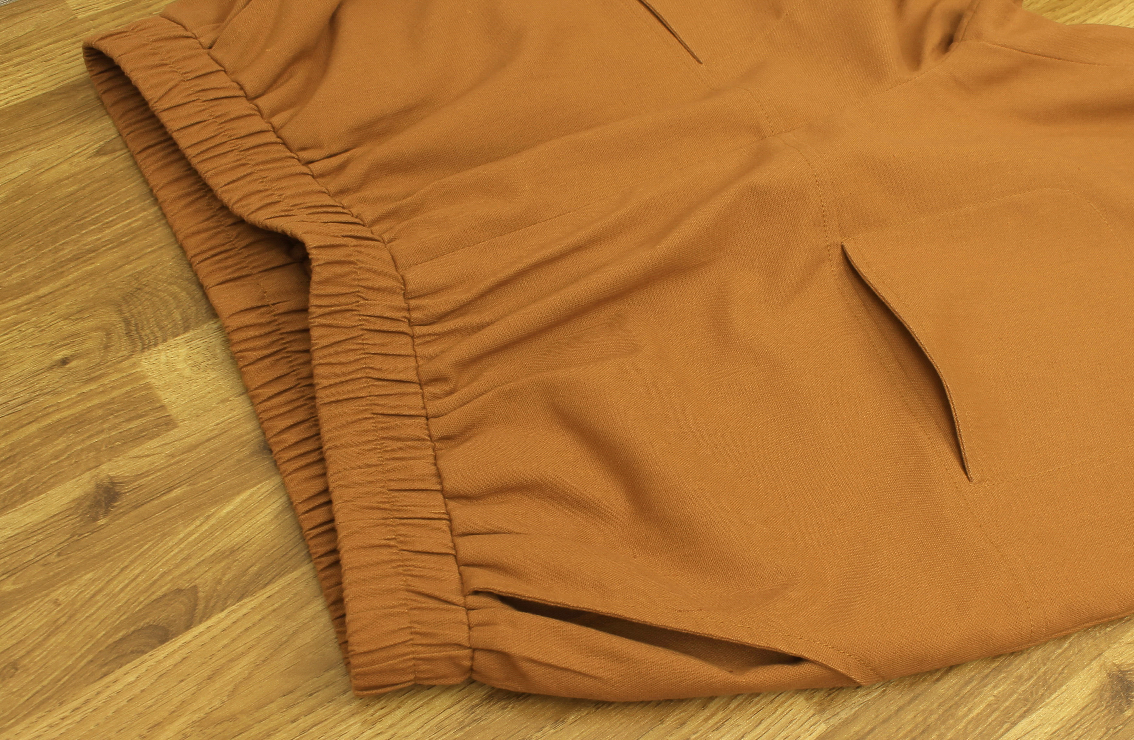 PNTL-001 กางเกงผ้าห้าส่วนเอวยืด ผ้าคอตต้อนลินิน