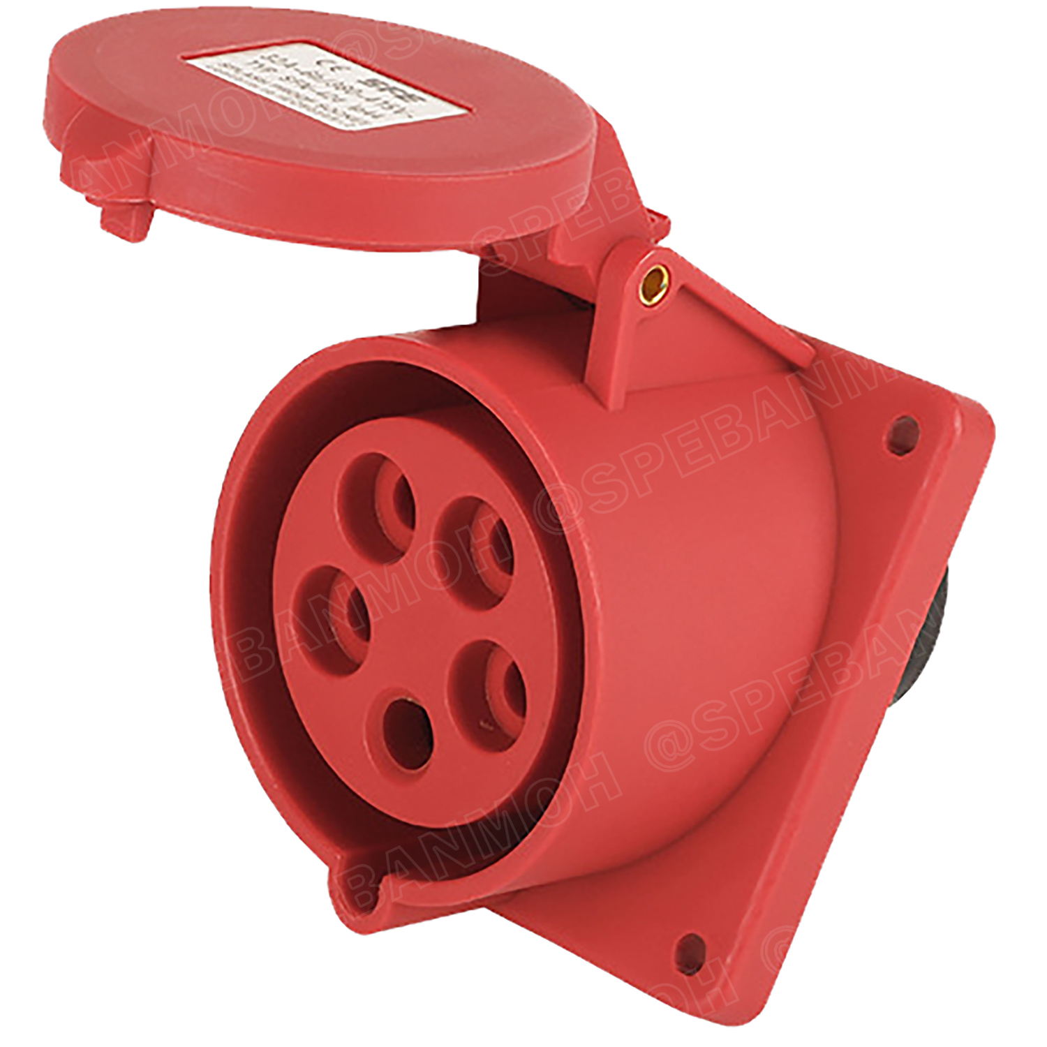 [ 1 ชิ้น ] SFN Power Plug IP44 ตัวเมียติดแท่น แบบเฉียง Female Rack Mount ปลั๊กอุตสาหกรรม ขนาดใหญ่ กระแสสูง High current Female Rack Mount ขั้วต่อไฟฟ้าขนาดใหญ่ คอนเน็คเตอร์กันฝุ่น ระดับIP44